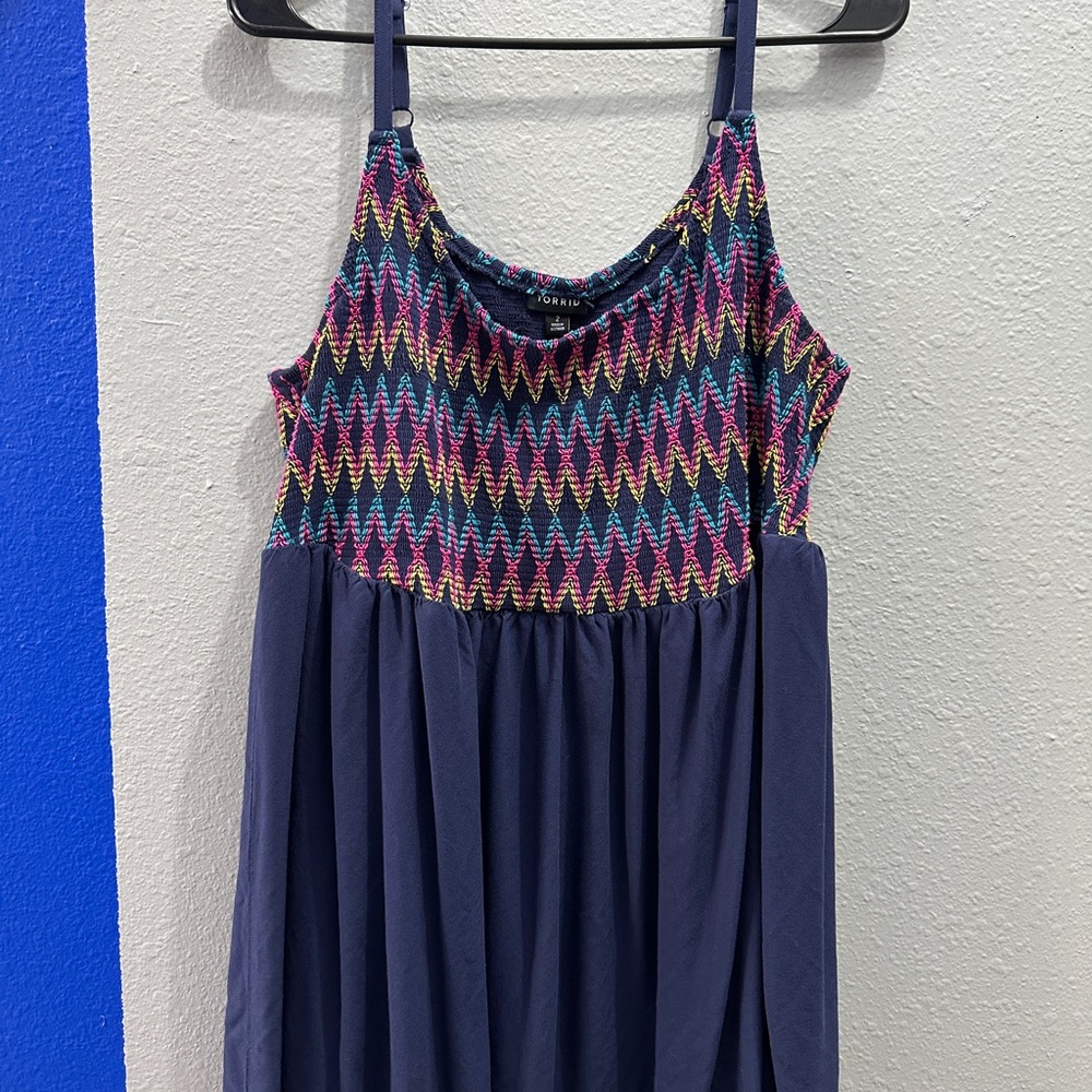 Torrid Pink and Purple Spaghetti Strap Cowl Neck Top